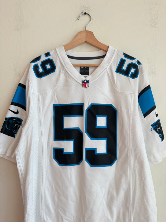 2012 Carolina Panthers Luke Kuechly Away Nike Jersey (L)