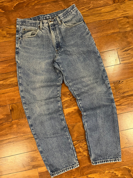 90s LL Bean Flannel Lined Jeans (32 x 30)