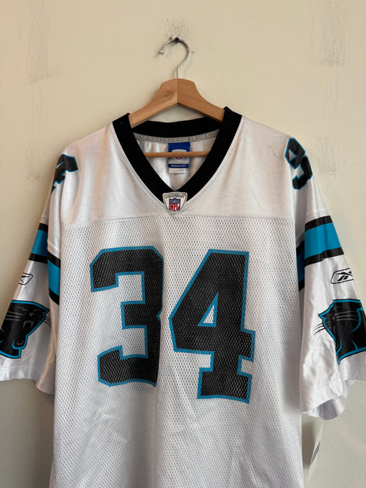 00s Carolina Panthers DeAngelo Williams Reebok Away Jersey (XL)
