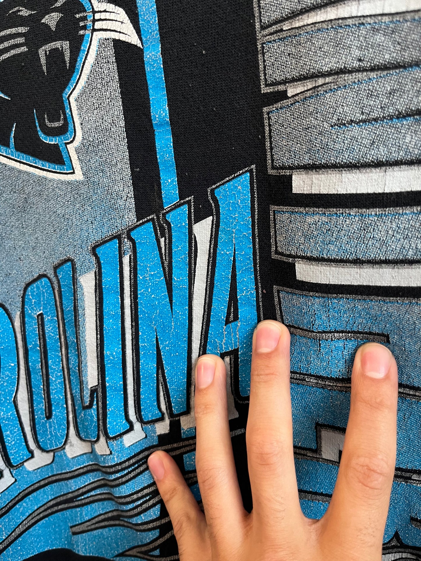 1994 Carolina Panthers Logo 7 Spell Out Crewneck (M)