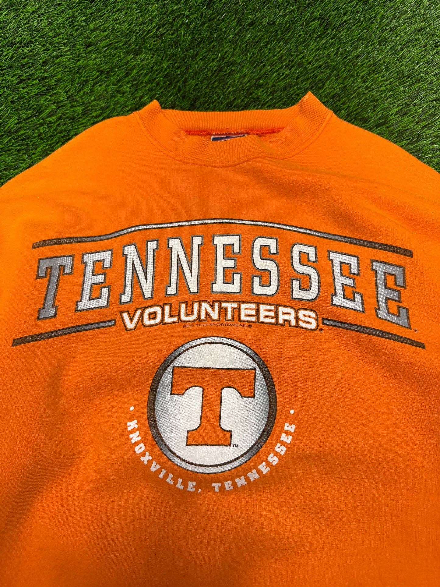 90s University of Tennessee Logo Spell Out Red Oak Vintage Crewneck (M)