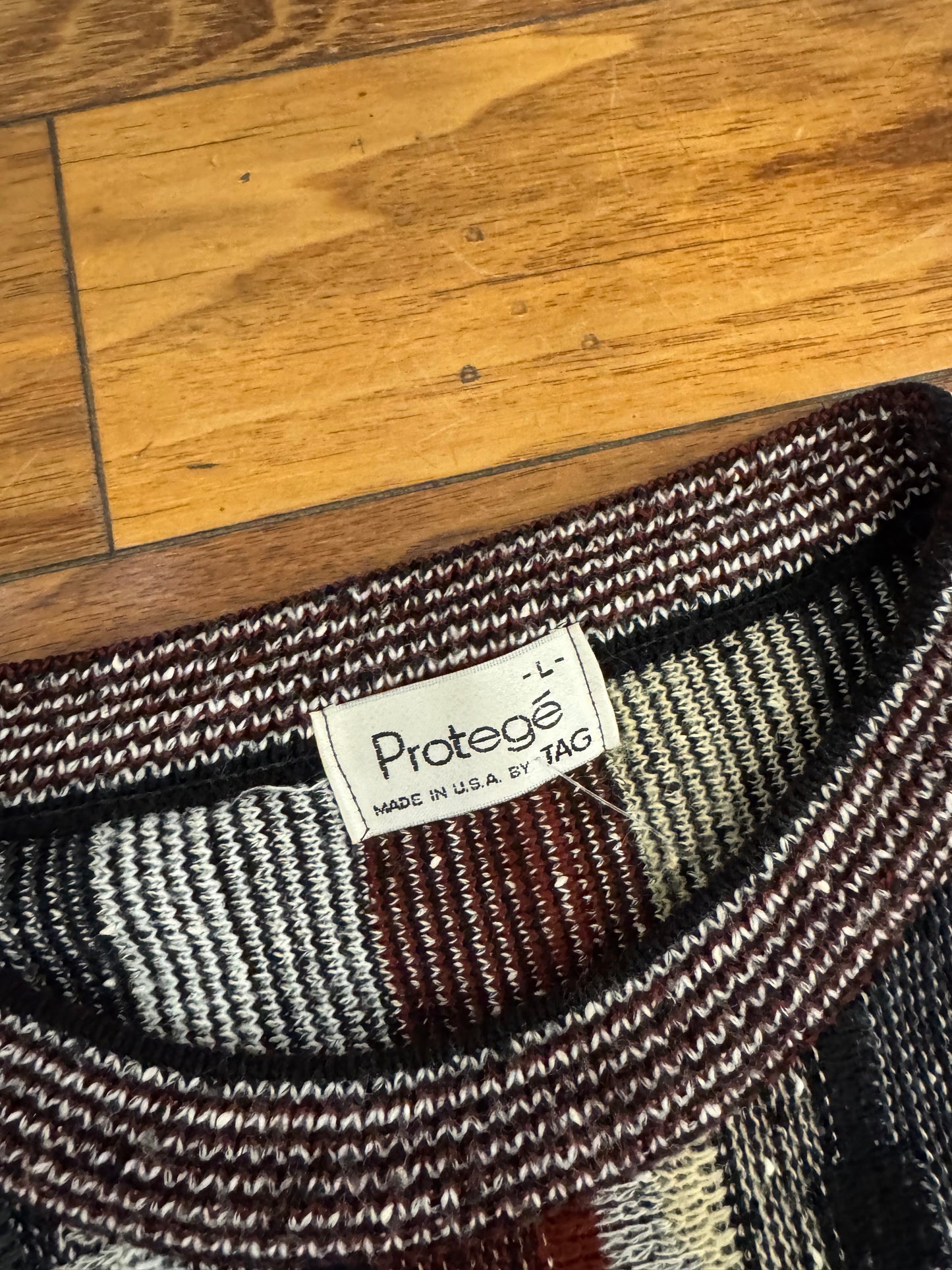 90s Protege Multi-Color Striped Sweater (L)