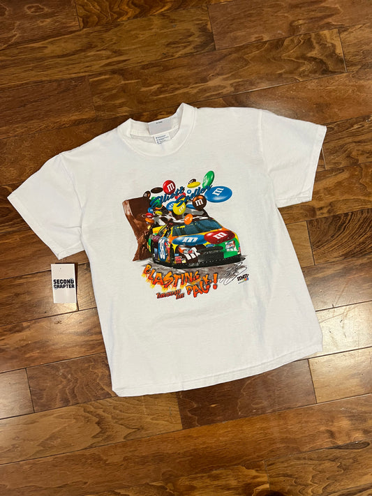 00s Elliot Sadler M&Ms Racing Team Nascar Tee (Youth XL)