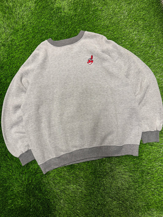90s Cleveland Indians Starter Essential Grey Crewneck (XL)