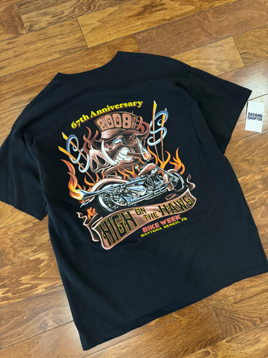 2008 Daytona Bike Week High On The Hog Vintage Tee (XL)