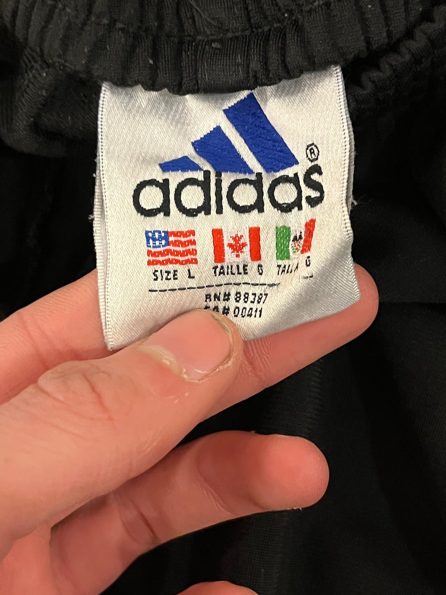 90s Adidas Black Breakaway Vintage Sweatpants (L)