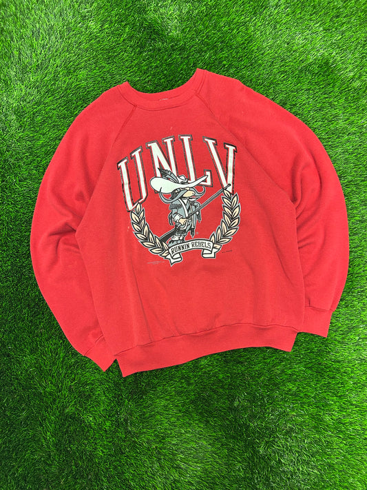 1990 University Of Nevada Las Vegas (UNLV) Mascot Vintage Graphic Crewneck (XL)