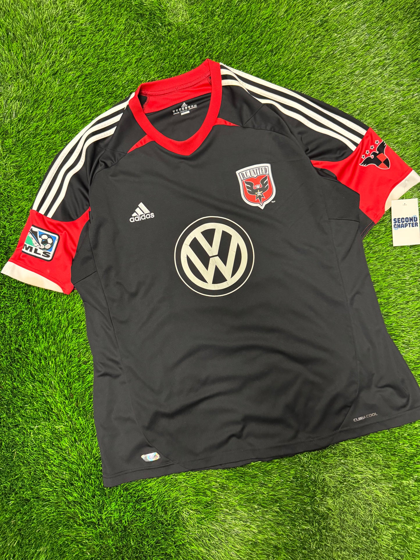 DC United MLS Dwayne De Rosario #7 Adidas Volkswagen Jersey 2011-12 Kit (XXL)