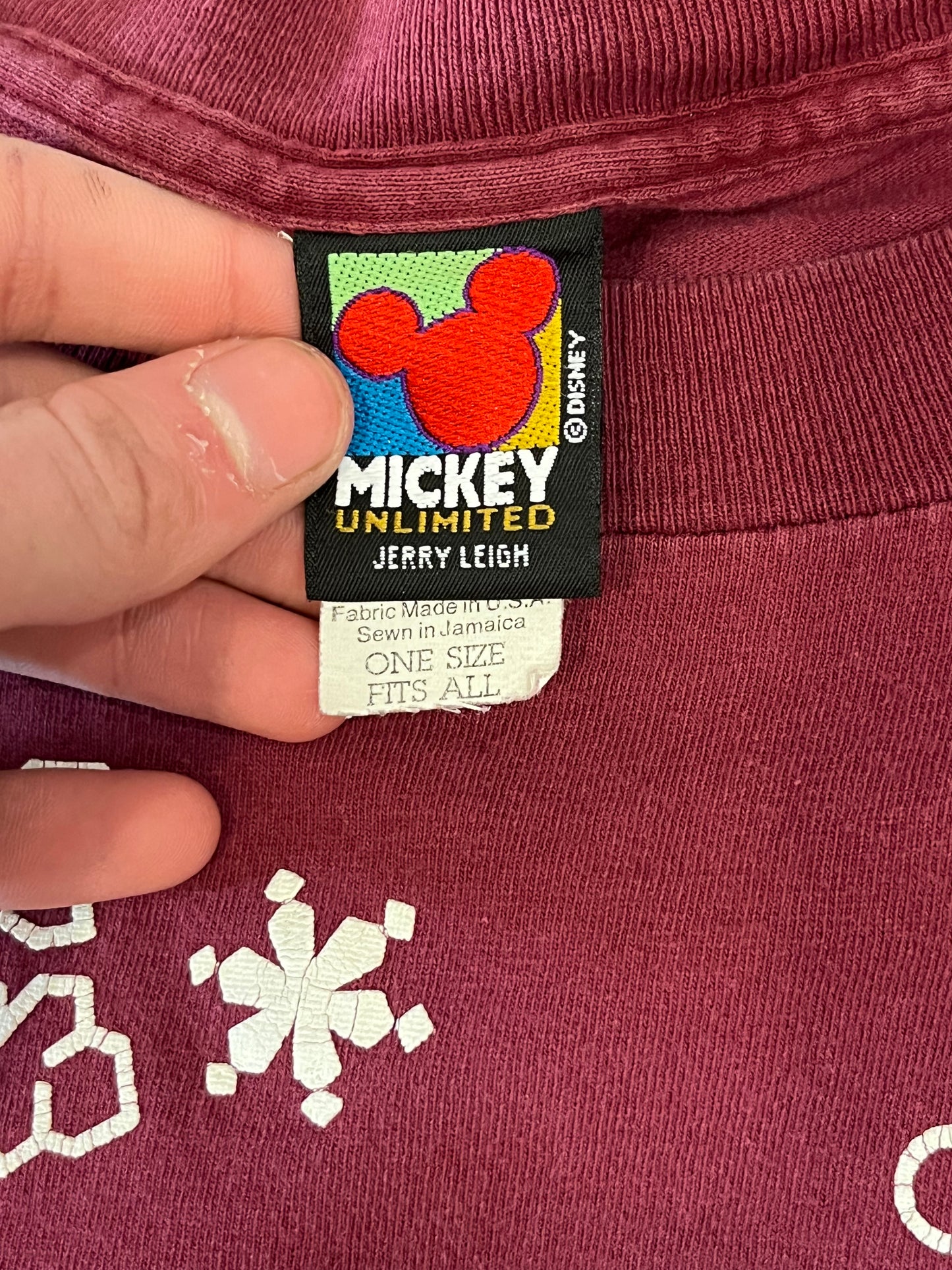 90s Mickey Snowflake Graphic Vintage Tee (XL)