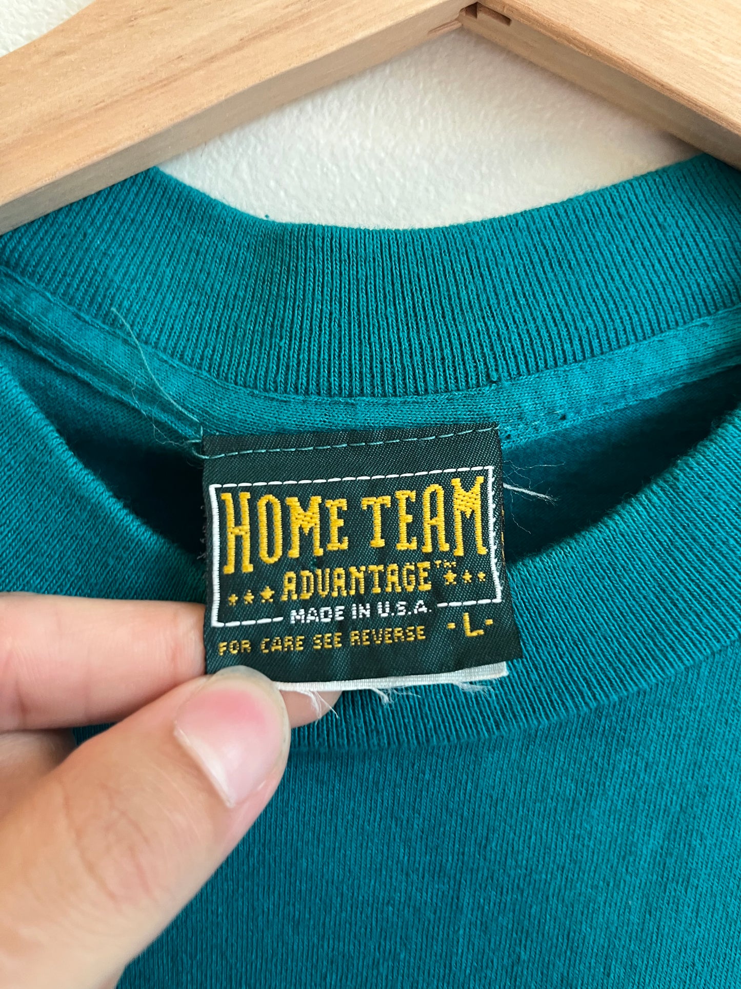 90s Charlotte Hornets Teal Home Team Tee (L)