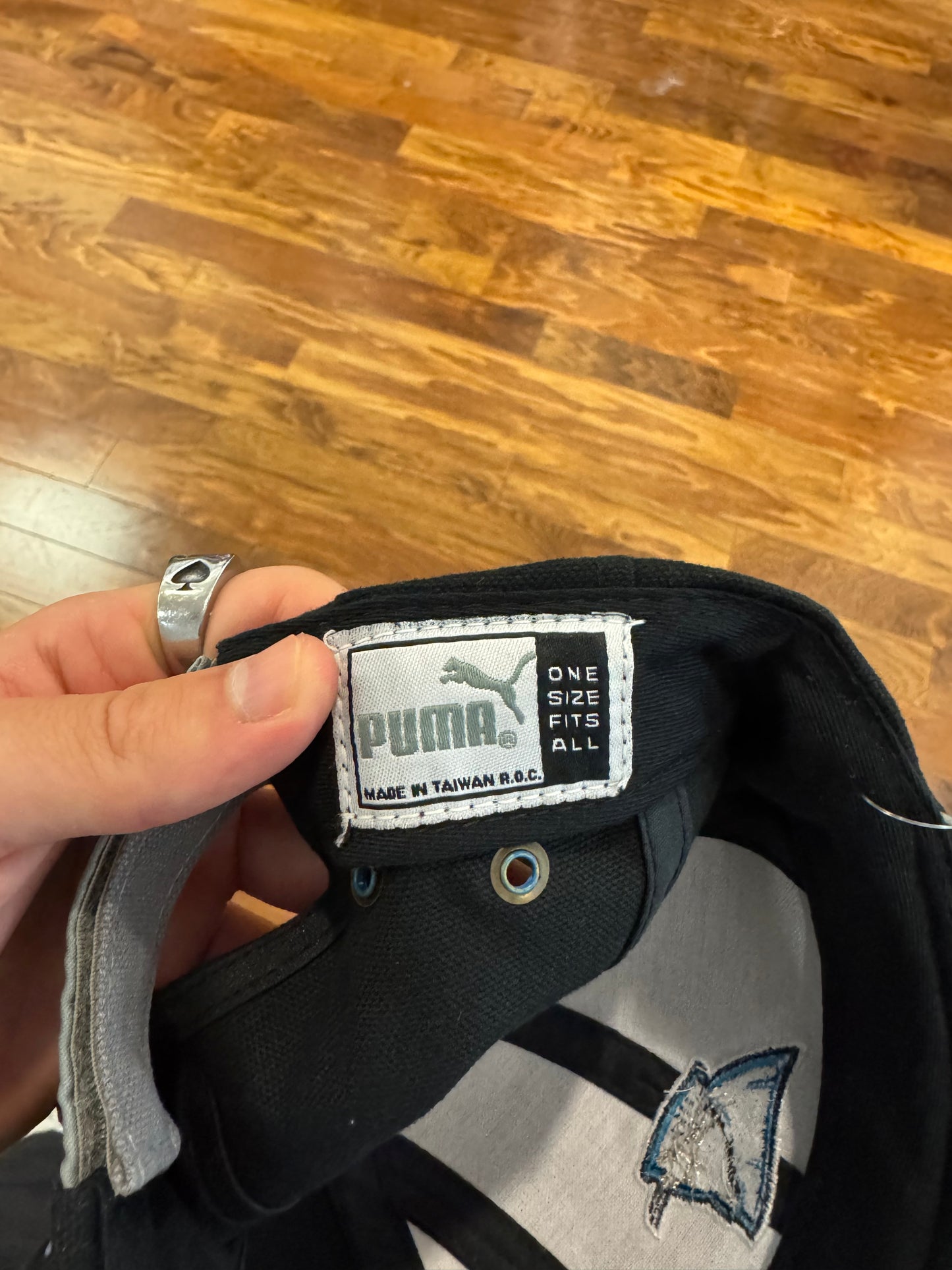 00s Carolina Panthers Puma Spell Out Hat (OS)