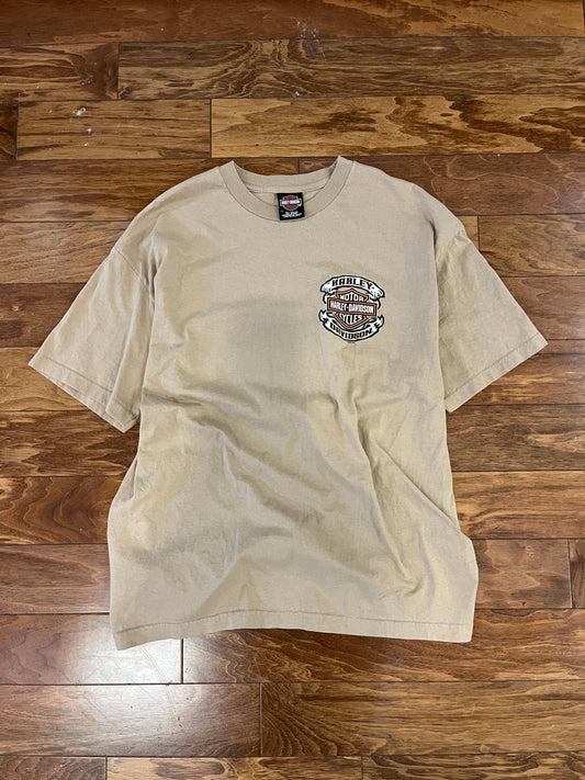 2008 Harley Davidson Roanoke Beige Tee (XL)