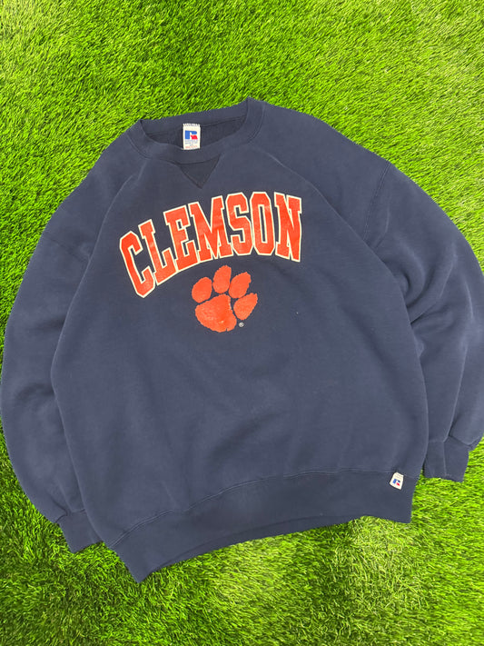 90s Clemson University Russell Athletics Spell Out Vintage Crewneck (XXL)