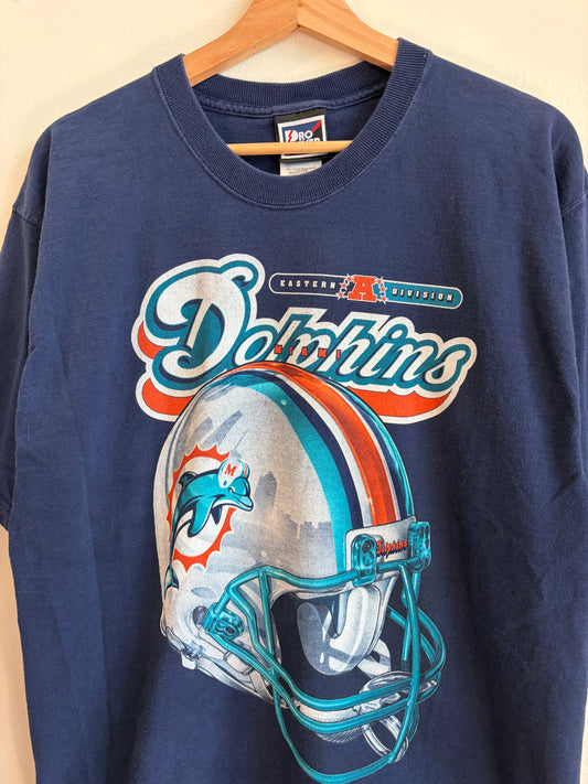90s Miami Dolphins Pro Player Cropped Helmet Tee (L)