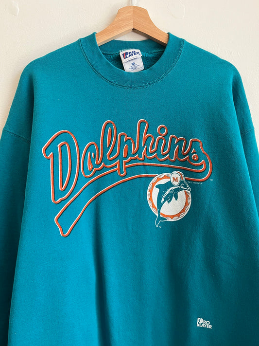 1996 Miami Dolphins Pro Player Teal Crewneck (XXL)