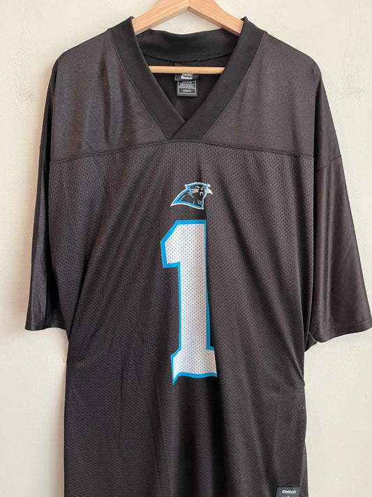 2010s Carolina Panthers Cam Newton Black NFL Jersey (XL)