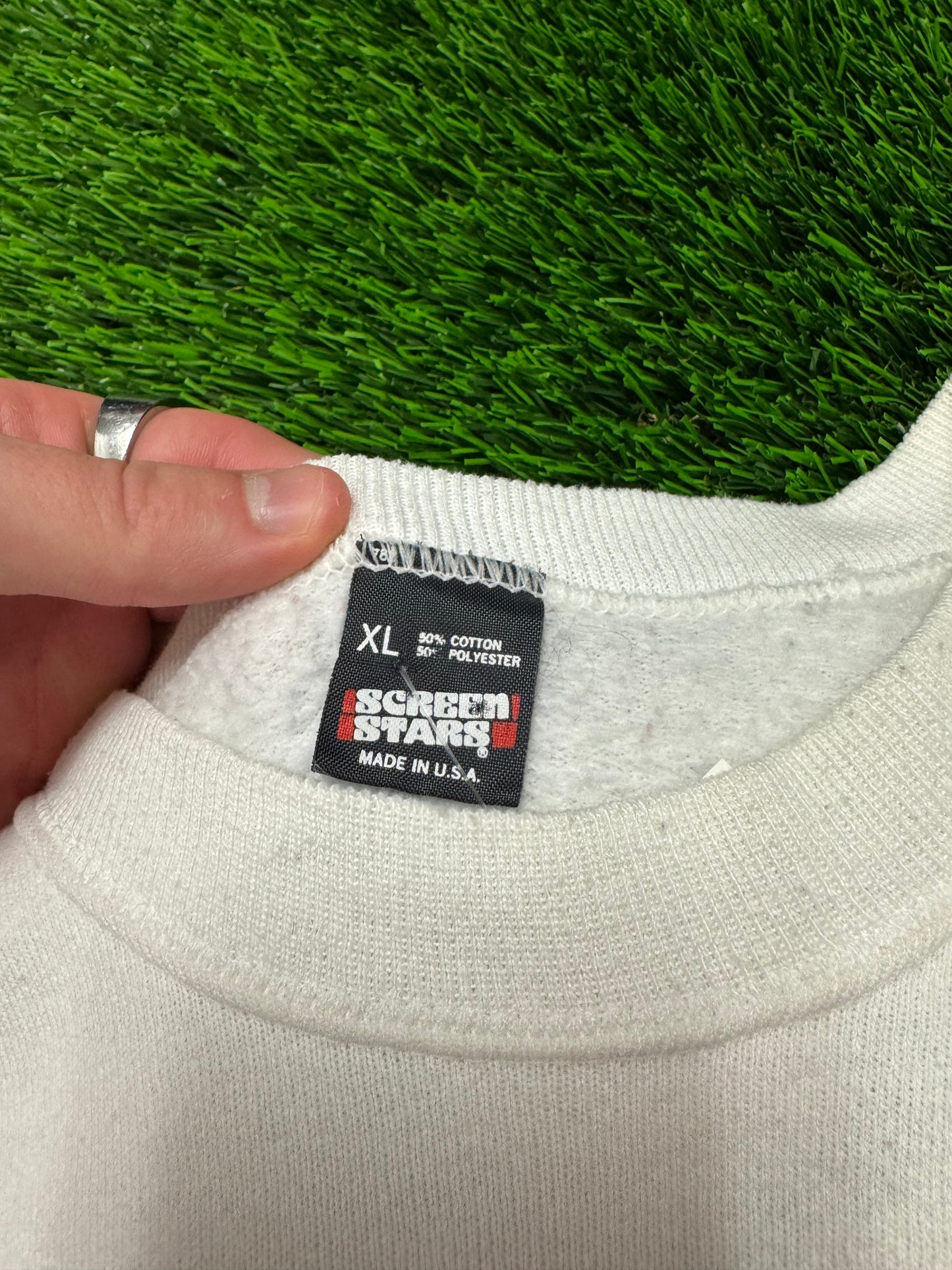 1990 Broncos v 49ers Super Bowl White Crewneck (M)