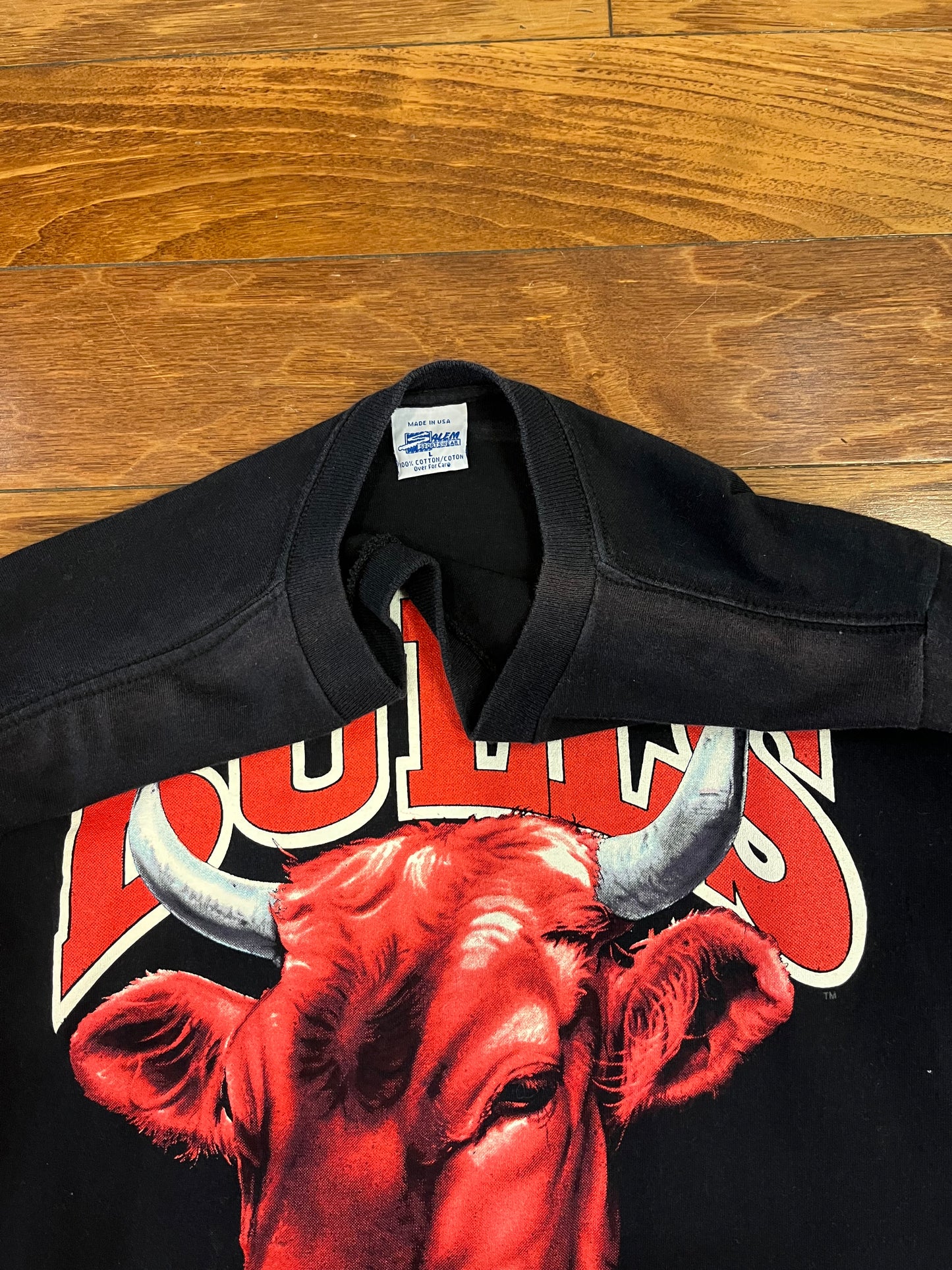 1991 Chicago Bulls Mascot Big Face Salem NBA Tee (L)