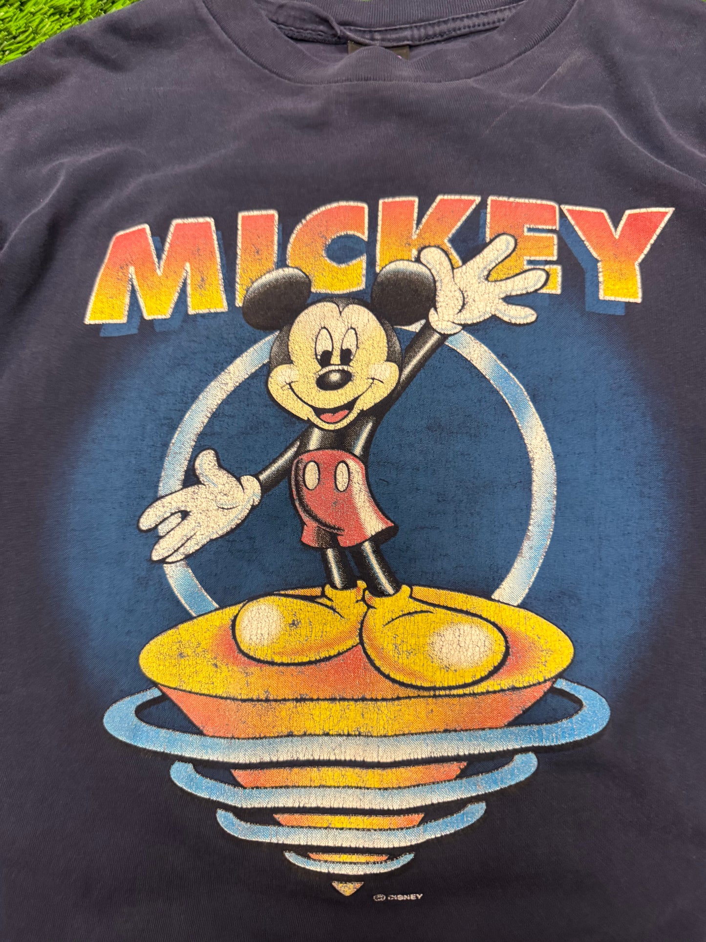 90s Mickey Mouse Vintage Faded Graphic Tee (L)