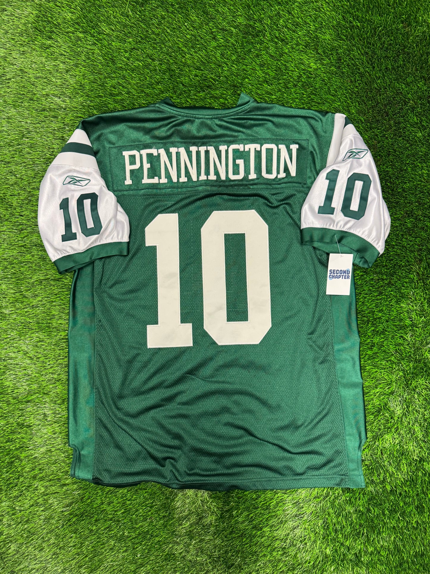 00s NY Jets Chad Pennington #10 Reebok Vintage NFL Jersey (XL)