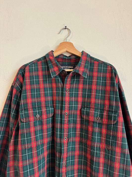 00s Abercrombie & Fitch Button Down Flannel Shirt (L)