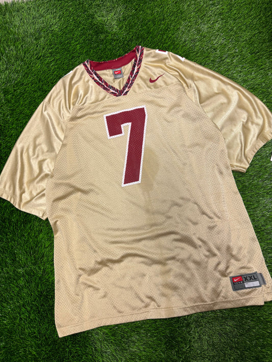 00s Florida State University (FSU) Seminoles Gold Nike Vintage Football Jersey (XXL)