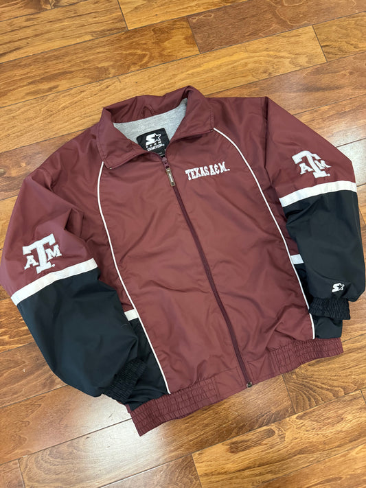 00s Texas A&M Vintage Starter Windbreaker (Youth L)