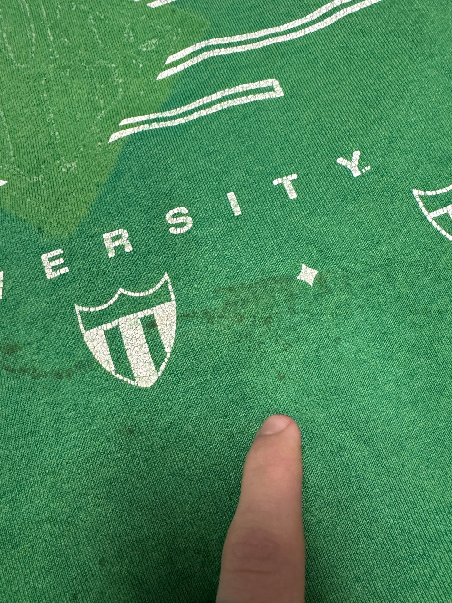 90s Marshall University Faded Green Vintage Crewneck (XL)