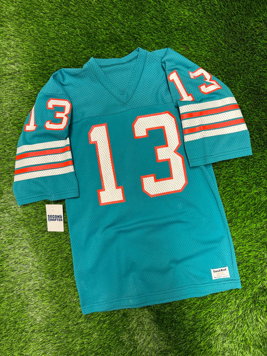 90s Miami Dolphins Dan Marino #13 Sand-Knit Jersey (M)