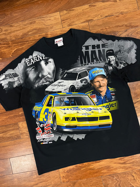 2010 Dale Jr/Sr Nascar AOP Black Tee (XXL)