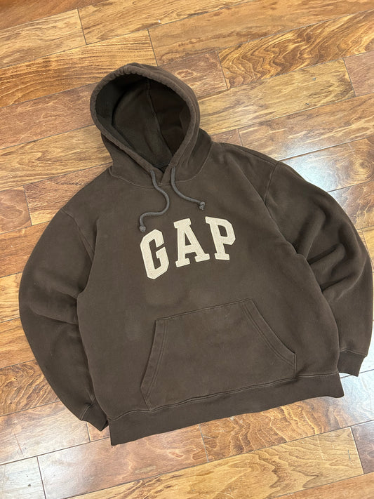 00s GAP Spell Out Mocha Hoodie (M)