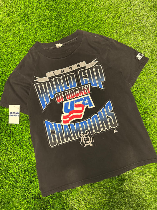 1996 World Cup of Hockey Vintage USA Starter Tee (M)