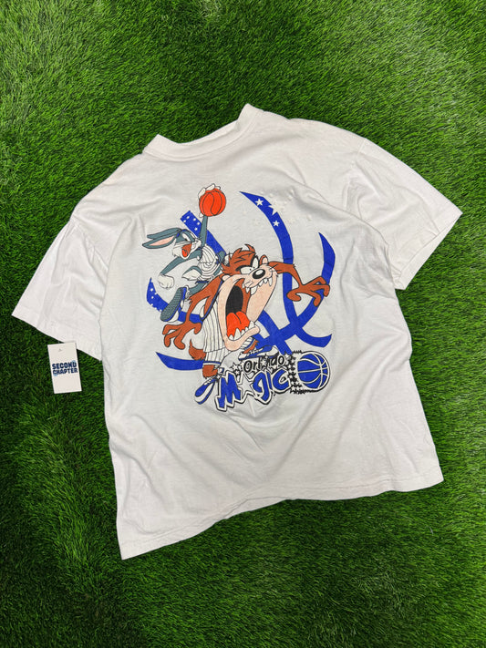 90s Orlando Magic Taz & Bugs Looney Tunes NBA Vintage Tee (XL)