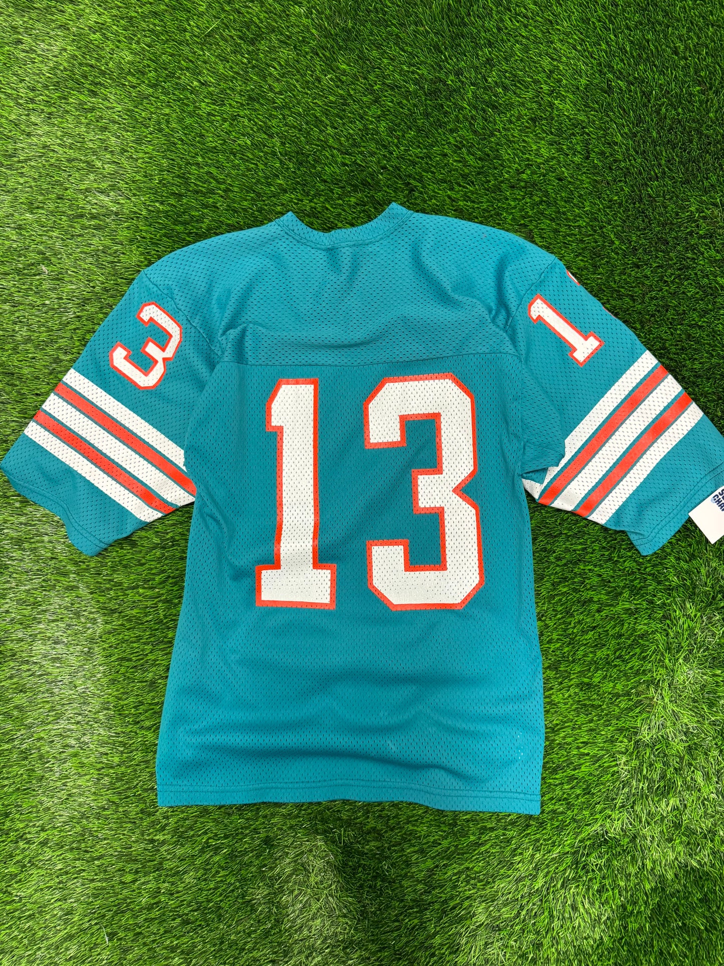 90s Miami Dolphins Dan Marino #13 Sand-Knit Jersey (M)