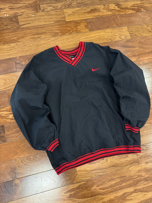 90s Nike Black & Red Pullover Windbreaker (XL)