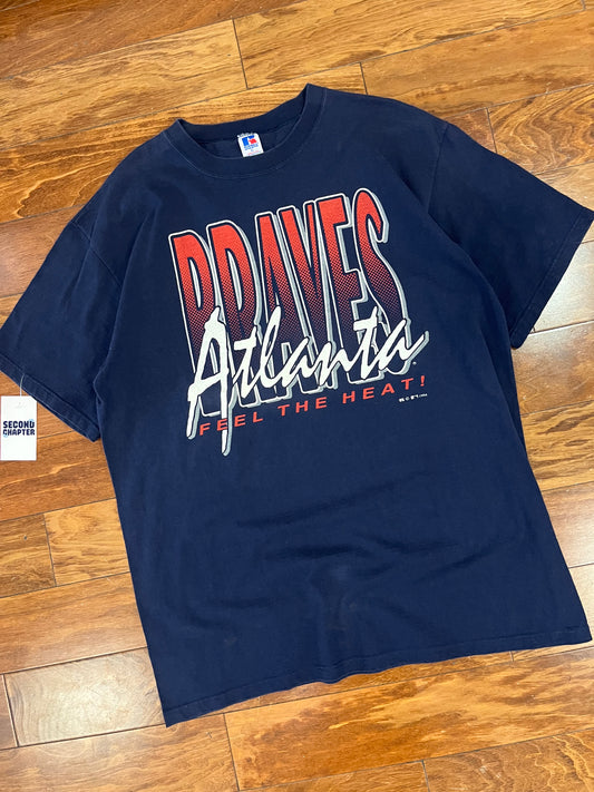 1994 Atlanta Braves Russell Vintage MLB Spell Out Tee (XL)