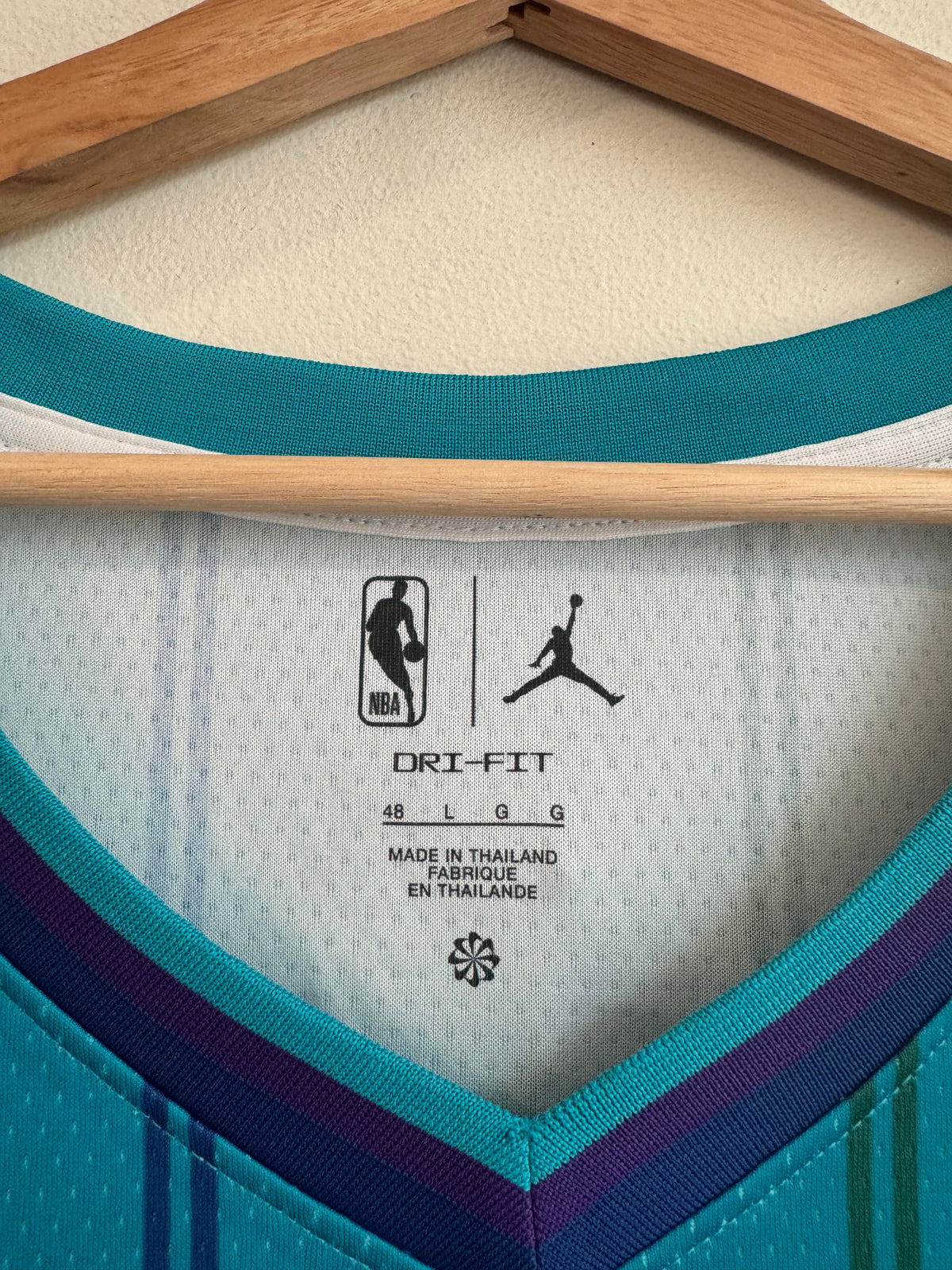 2023 Charlotte Hornets LaMelo Ball Classic Edition Teal Pinstripe Jordan Jersey (L)