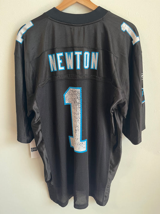 2011 Carolina Panthers Cam Newton Black NFL Jersey (M)