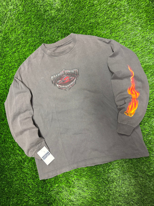00s Orange County Choppers Vintage Flame Long Sleeve Tee (XL)
