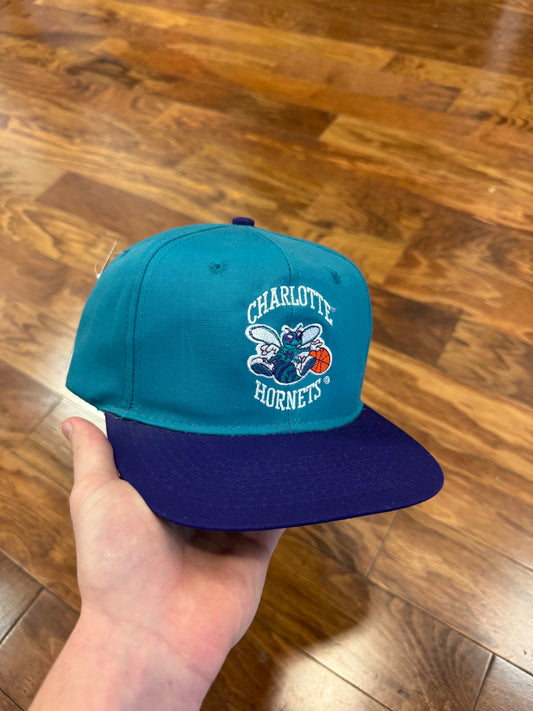 90s Charlotte Hornets Two Toned Teal Hat (OS)