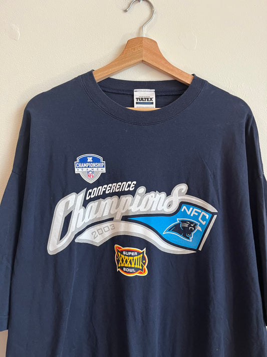 2003 Carolina Panthers Conference Champions Navy Tee (XXL)