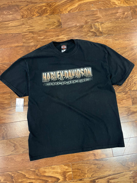 2006 Harley Davidson "Shut Up and Ride" Graphic Tee (XXL)
