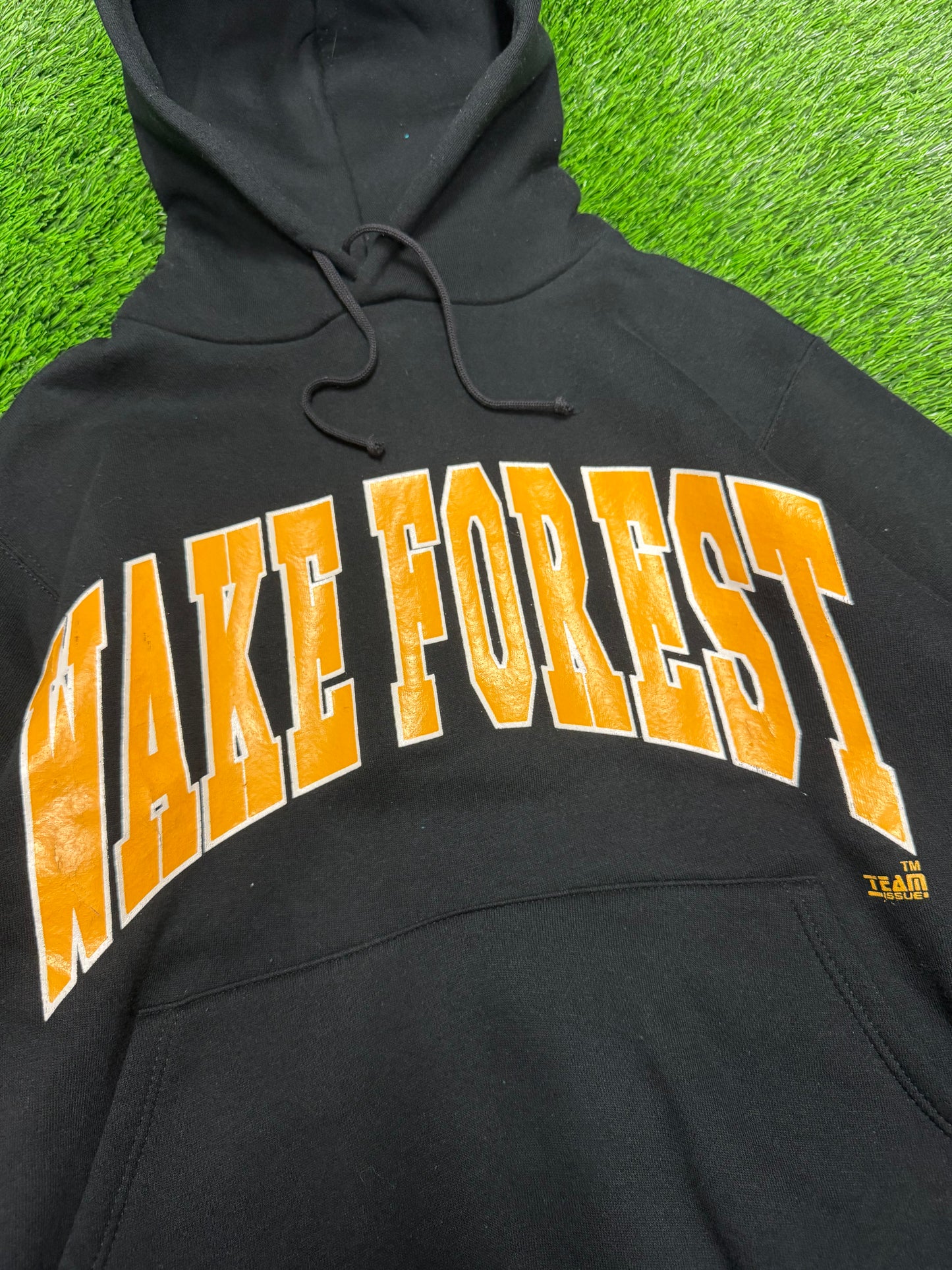 90s Wake Forest University Spelled Out Russell Athletics Vintage Hoodie (M)