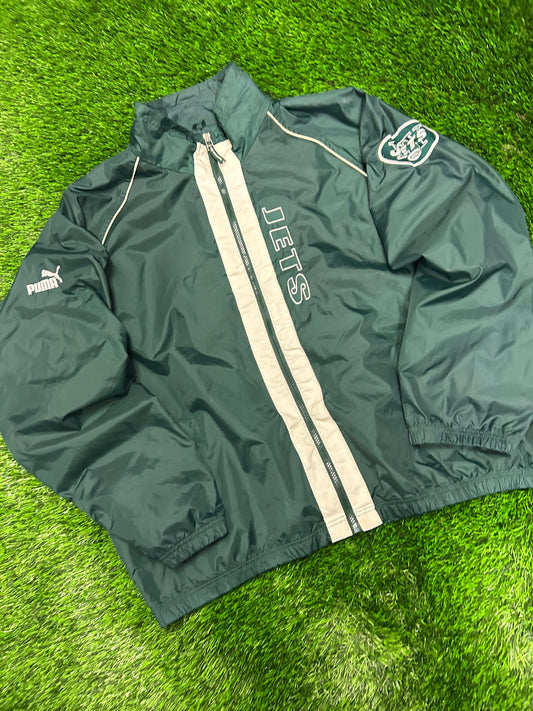 90s NY Jets Puma Embroidered Windbreaker (XL)