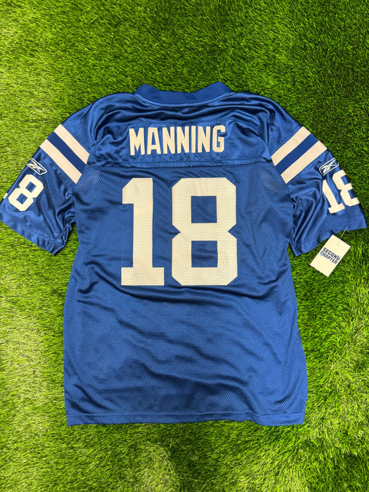 00s Indianapolis Colts Peyton Manning #18 Reebok Vintage NFL Jersey (L)