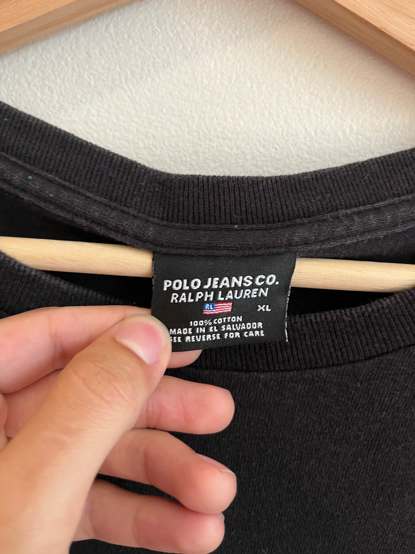 00s Polo Ralph Lauren Black Long Sleeve Shirt (XL)