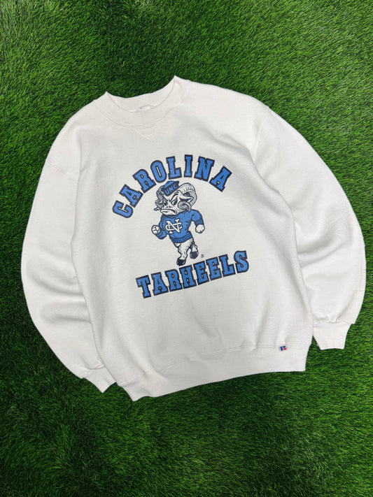 90s University of North Carolina UNC Vintage Russell White Crewneck (M)