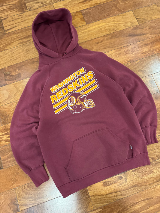 80s Washington Redskins Spell Out Helmet Logo 7 Hoodie (M)