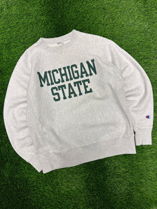 00s Michigan State University Champion Reverse Weave Vintage Crewneck (M)