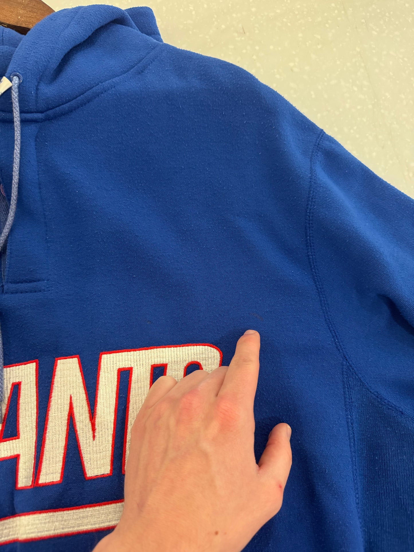 90s New York Giants Starter Henley Embroidered Hoodie (XL)